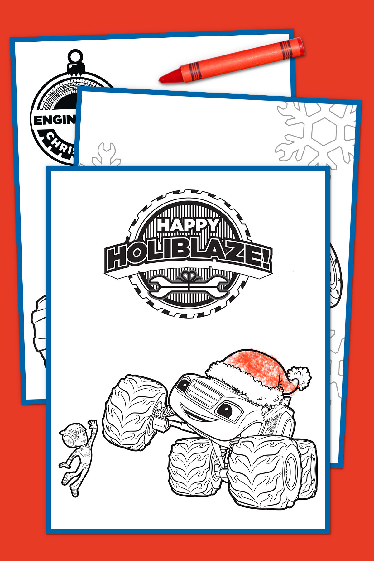 Blaze Holiday Coloring Pack