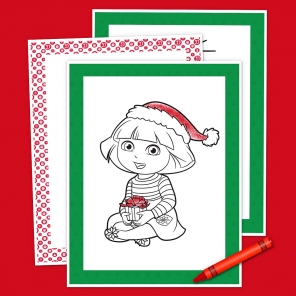 Dora Holiday Coloring Pack