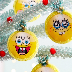 SpongeBob Sponge & Pineapple Ornaments