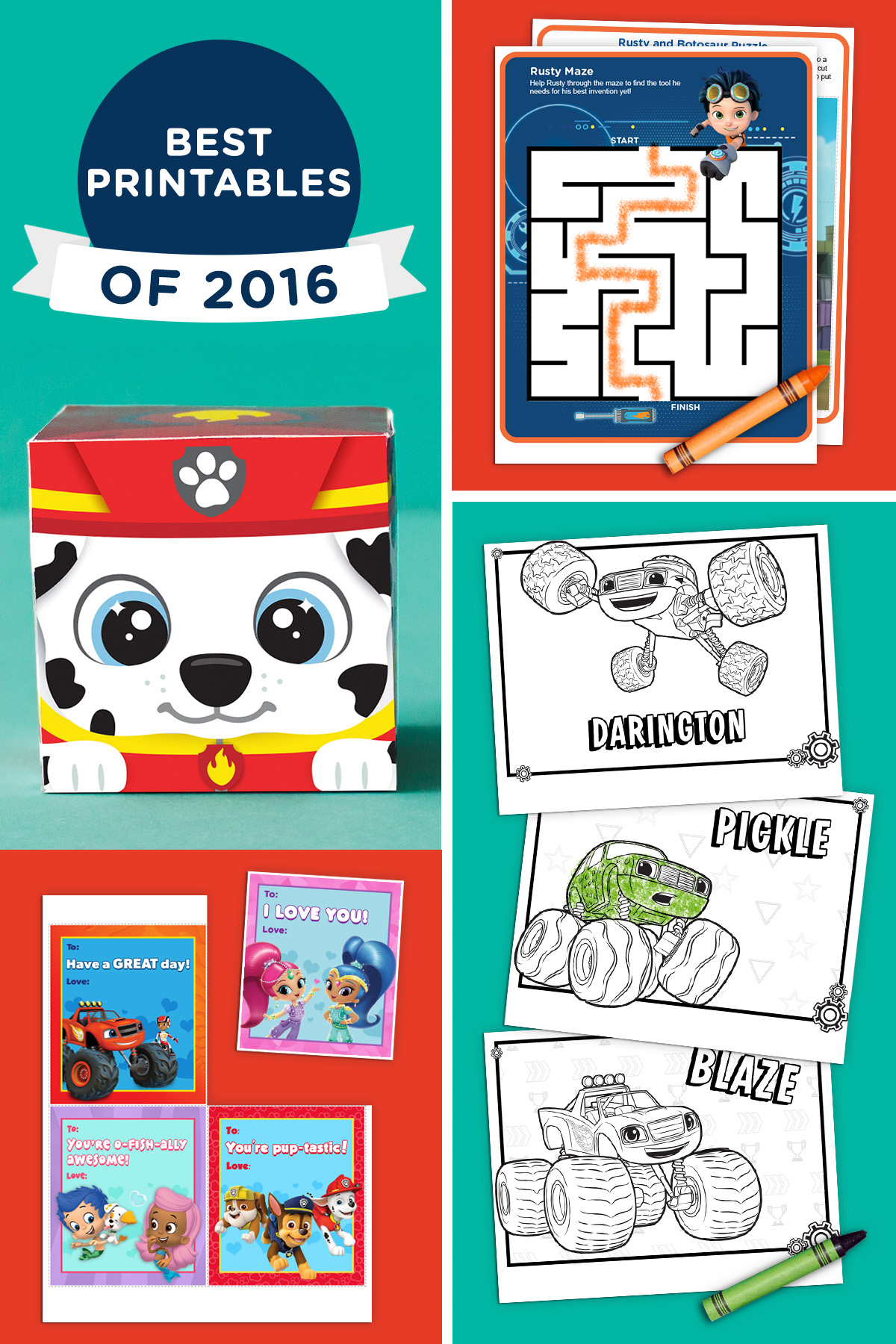 The Best Nick Jr. Printables of 2016 Nickelodeon Parents