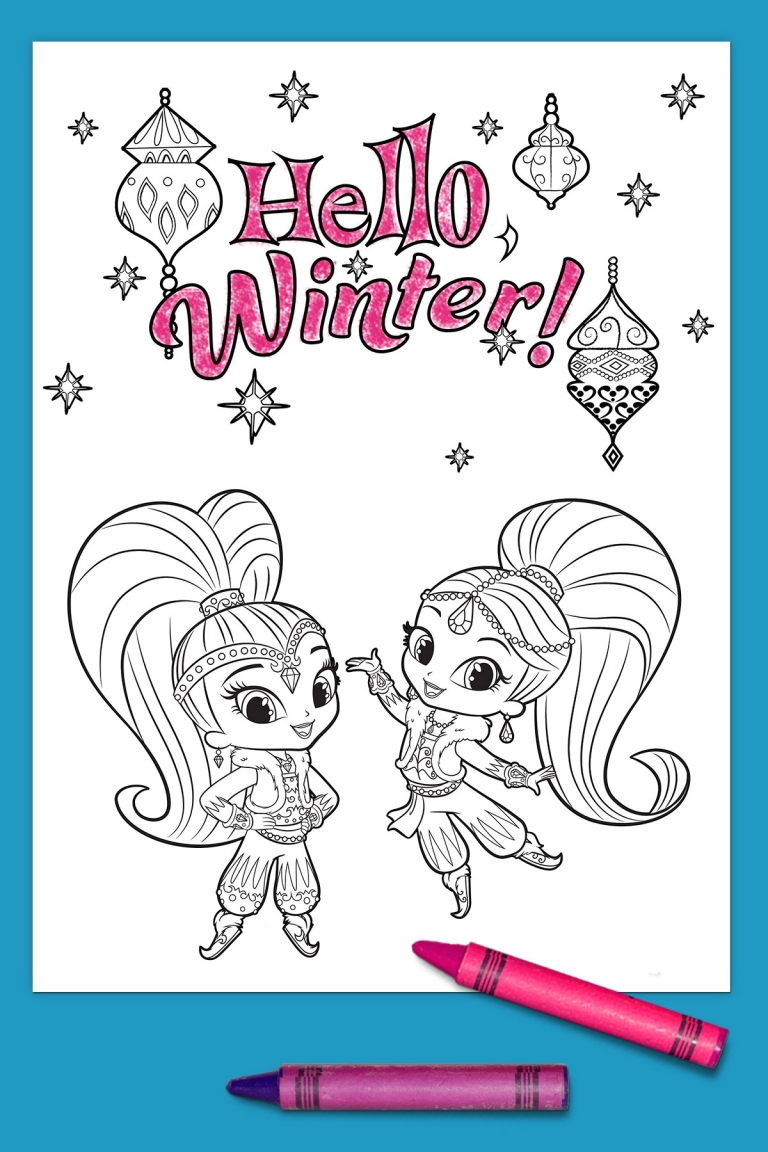Shimmer and Shine Winter Coloring Page | Nickelodeon Parents