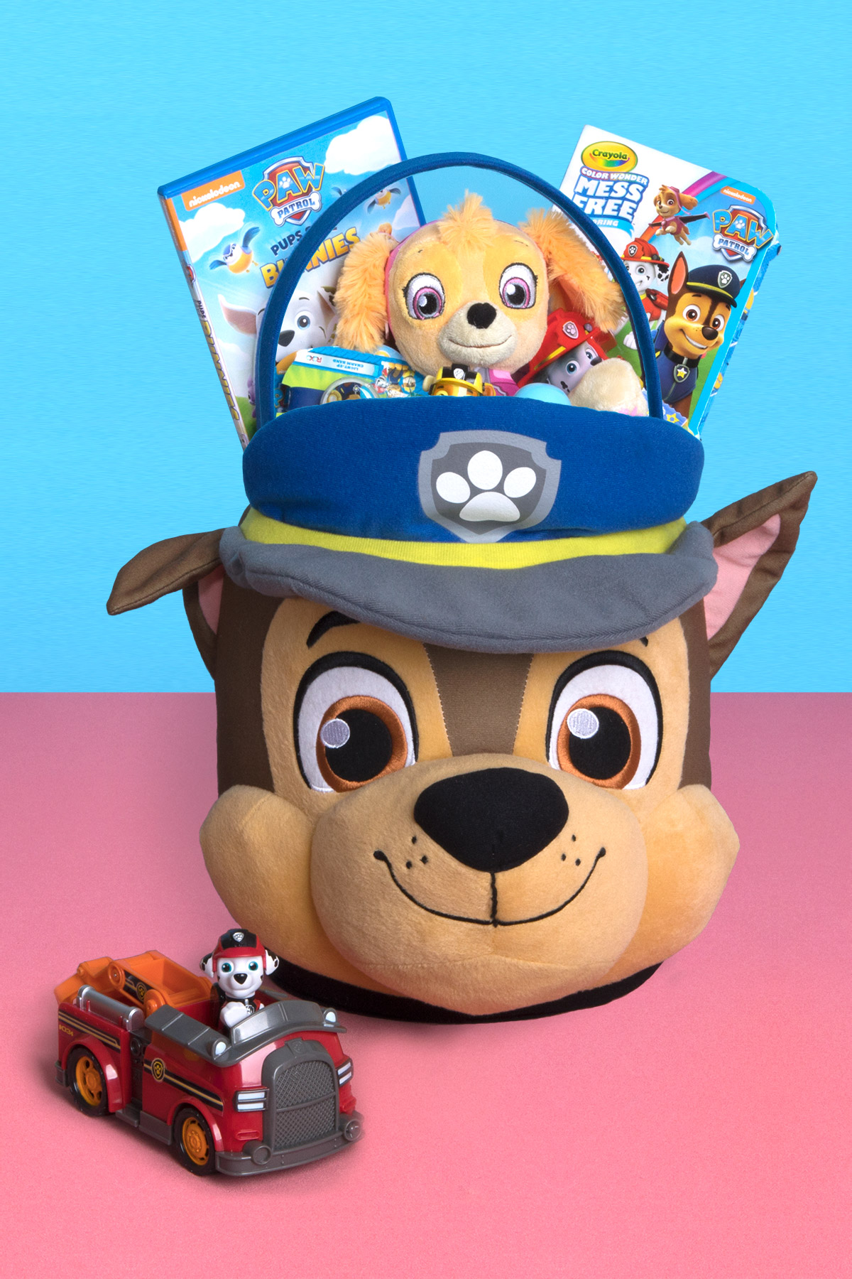 Paw Patrol Chase Medium Plush Easter Basket