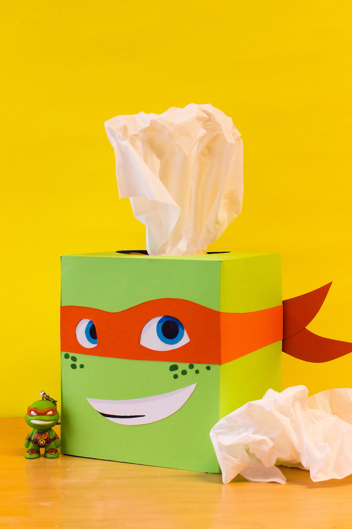 TMNT Mikey Tissue Box Craft