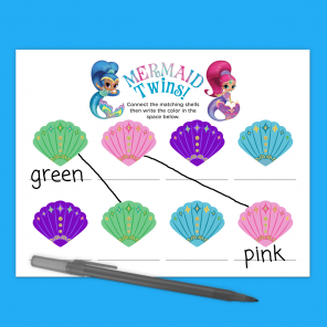 Shimmer and Shine Mermaid Activity Sheet