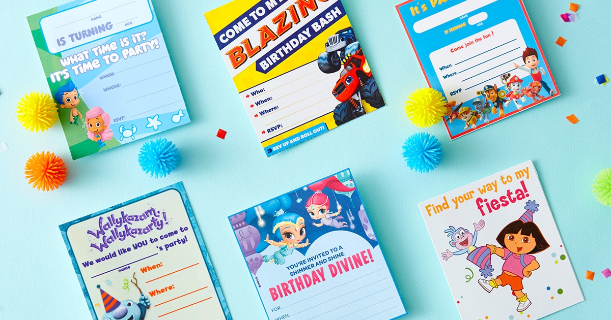 Nick Jr. Printable Birthday Party Invitations Nickelodeon Parents