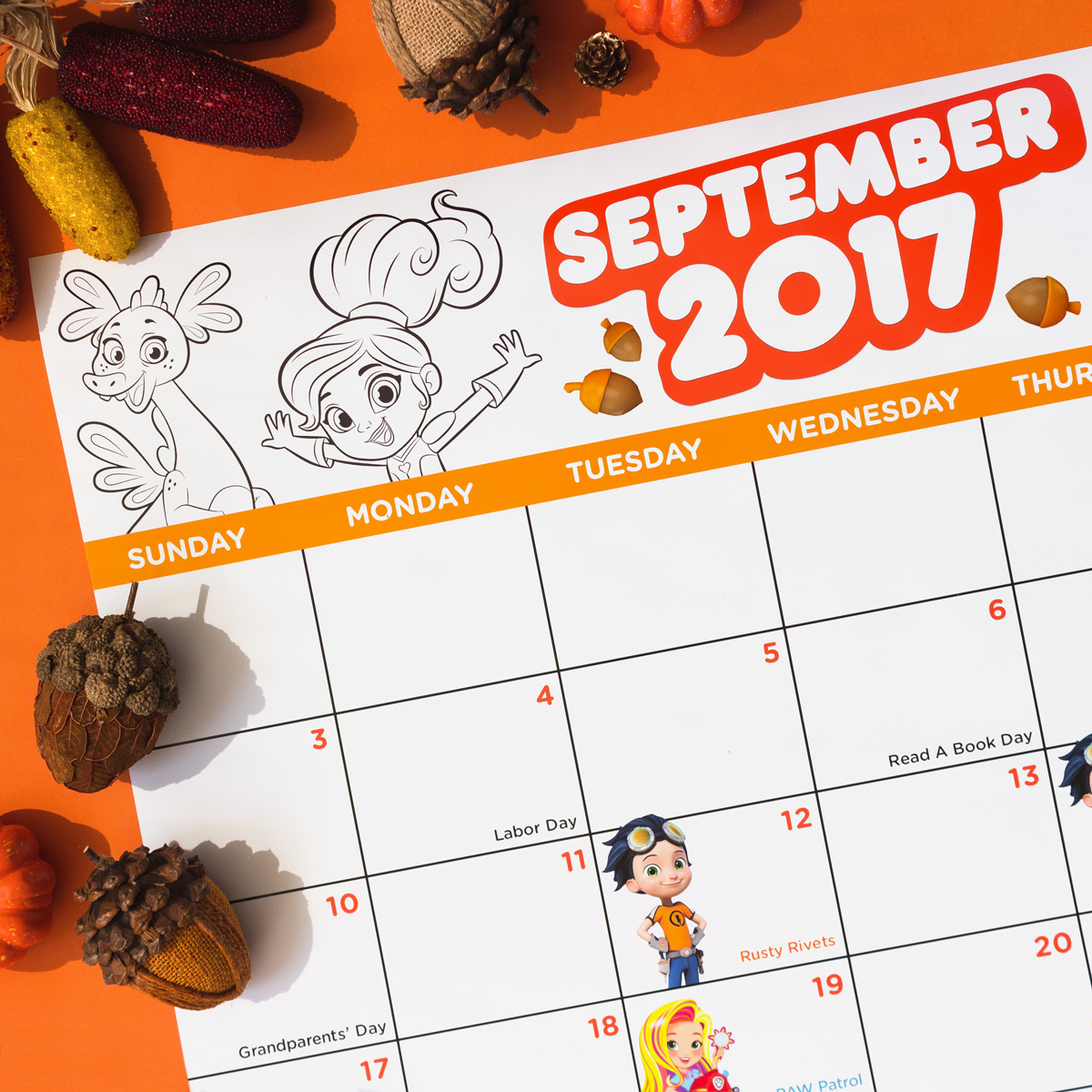 Nick Jr. September Premieres Calendar