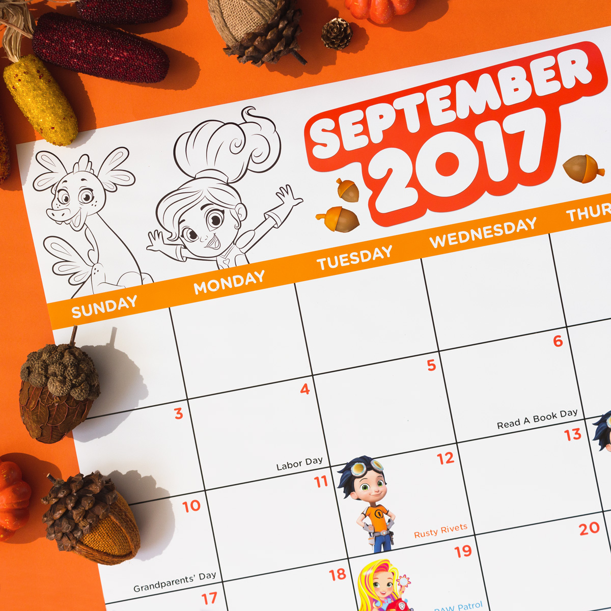 Nick Jr. September Premieres Calendar Nickelodeon Parents