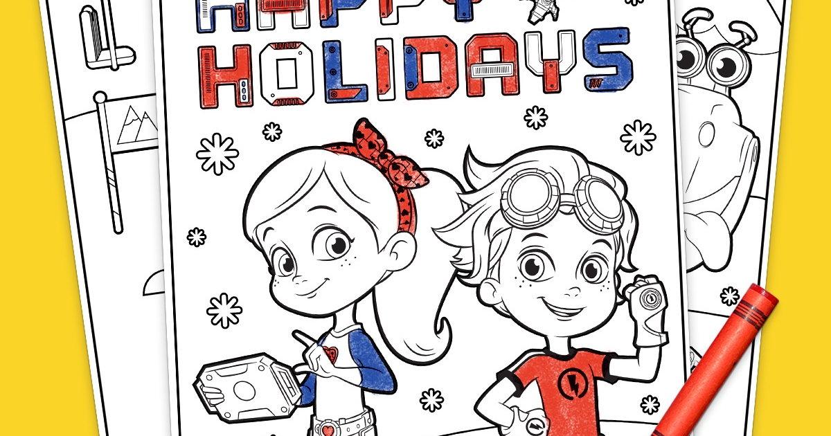 Rusty Rivets Holiday Coloring Pack | Nickelodeon Parents