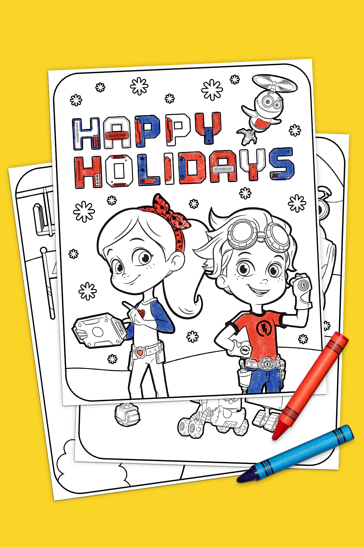 Rusty Rivets Holiday Coloring Pack