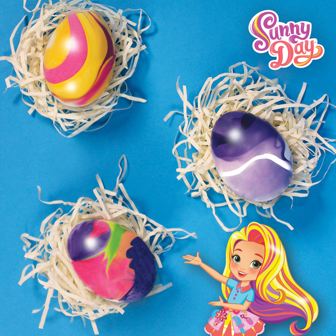 unny Day Marbled Easter Eggs