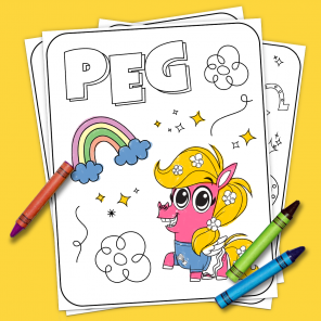 Corn and Peg Coloring Pages