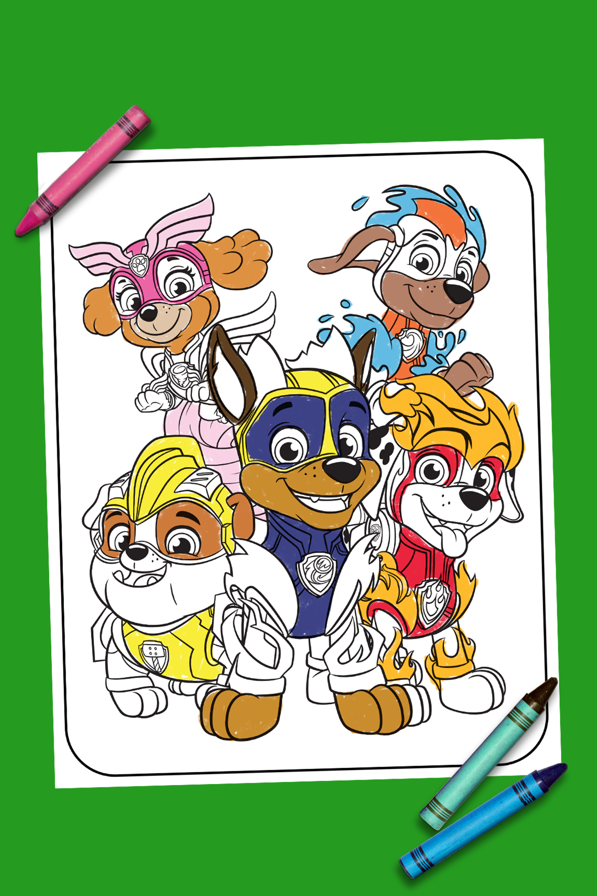 PAW Patrol Mighty Pups Skye Coloring Page for Girls - Get Coloring Pages