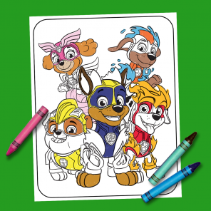 PAW Patrol Mighty Pups Coloring Page