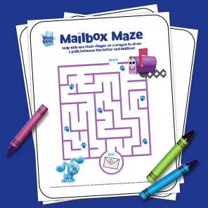 Blue's Clues & You Printable Maze