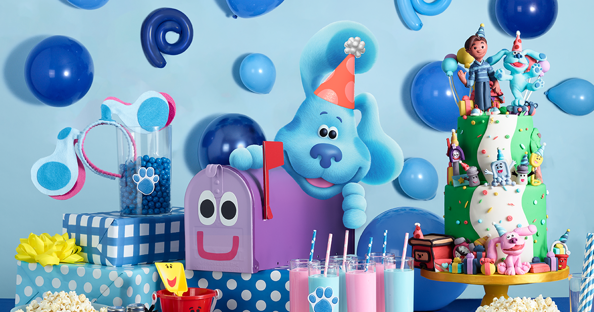 Blues Clues Birthday Banner Blues clues Handmade Blues clues birthday banner blues clues birthday Blue and Magenta Blues clues party