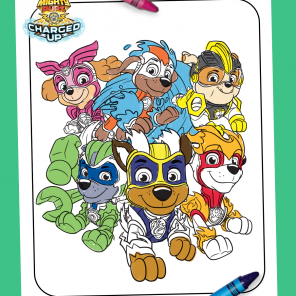PAW Patrol Charged Up Coloring Sheet