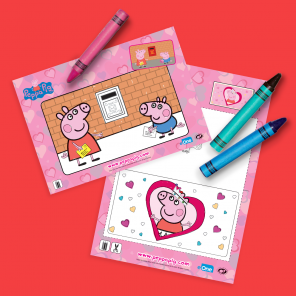 Peppa Valentine's Day Coloring Pages