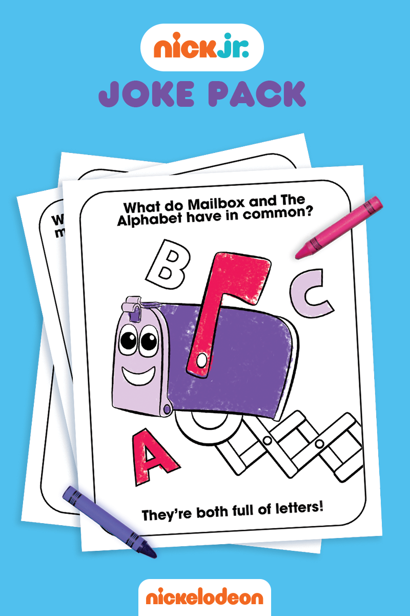 Nick Jr. Joke Coloring Sheets