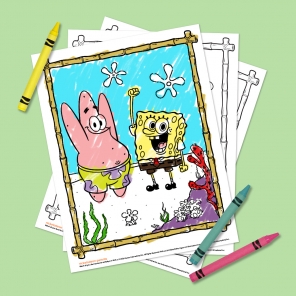 4-Page SpongeBob Coloring Pack