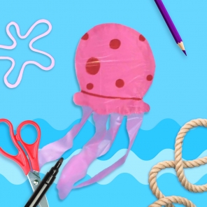 DIY SpongeBob Jellyfish Kite