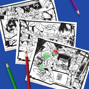 Rise of the Teenage Mutant Ninja Turtles Coloring Pages