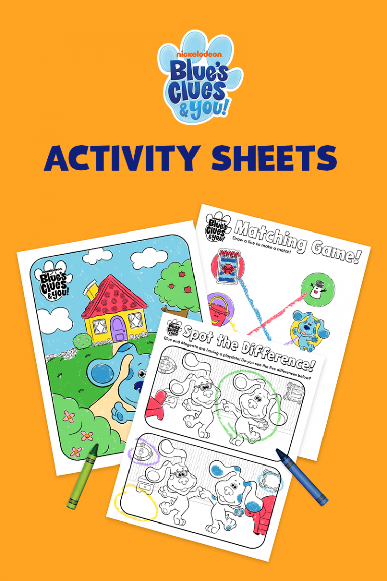 Blue's Clues & You! Activity Sheets Nickelodeon Parents