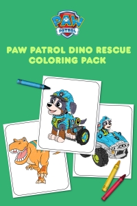 Paw Patrol Rex Dino Rescue Watercolour A4 Print 