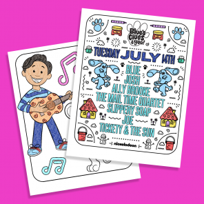 Blue's Clues & You! Music Coloring Sheets