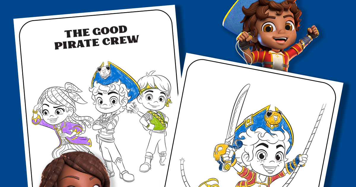 Color in Santiago and His Pirate Crew! | Nickelodeon Parents