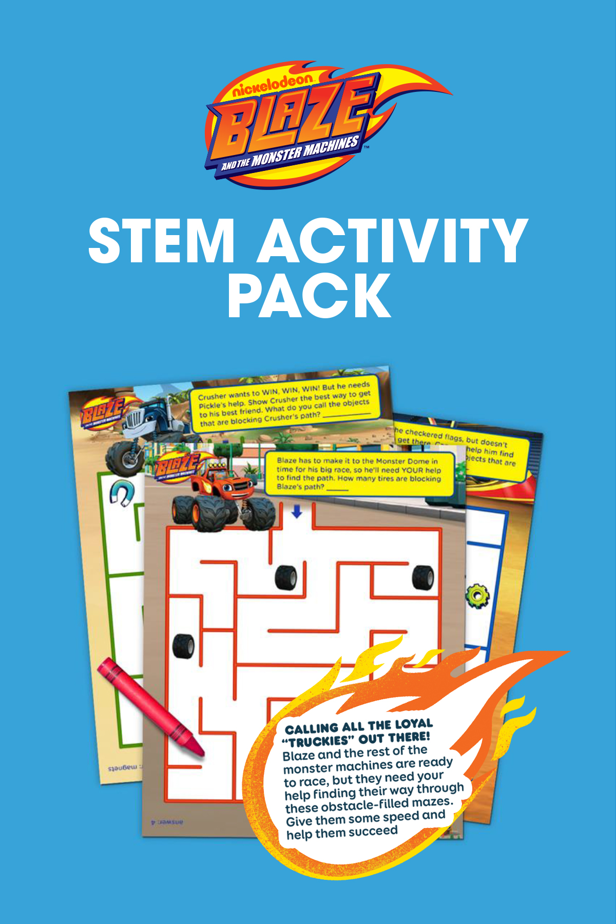 Download Rev Those Engines for a Blaze Maze Activity Pack! | Nickelodeon Parents