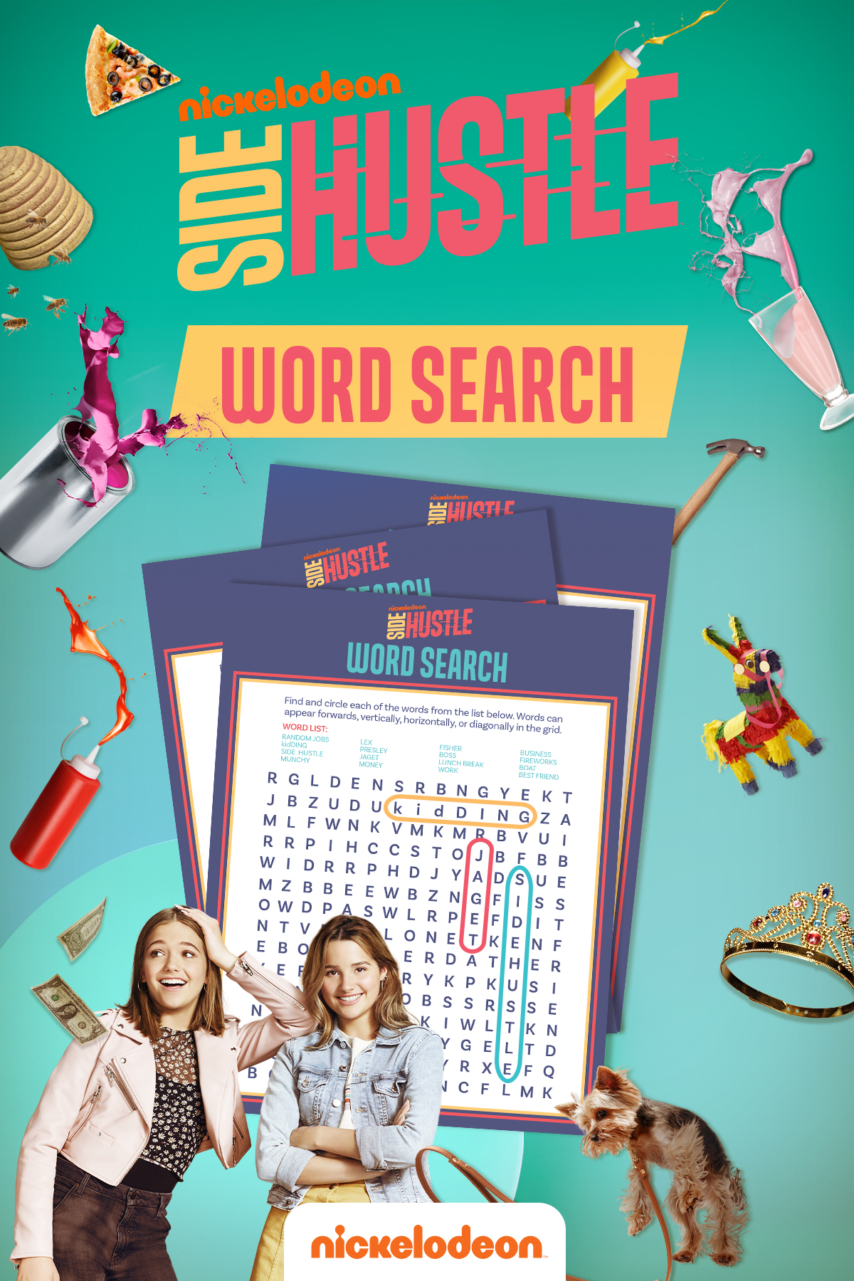 Side Hustle Word Search Nickelodeon Parents