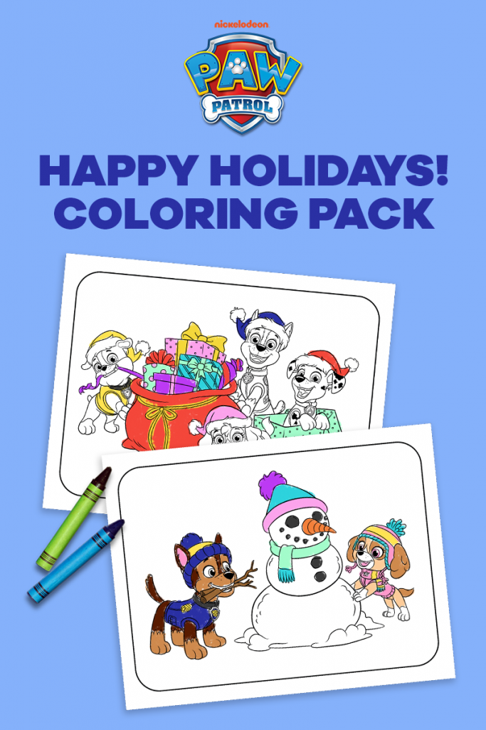 PAW Patrol Holiday Coloring Pages | Nickelodeon Parents