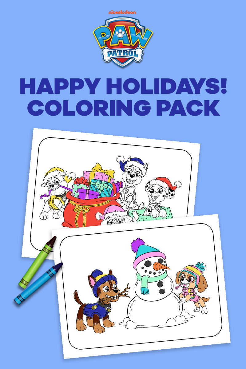 PAW Patrol Christmas Coloring Pages