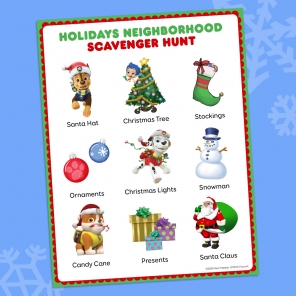 Go on a Holiday Themed Neighborhood Scavenger Hunt