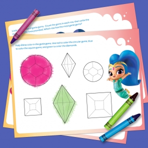 Shimmer and Shine Compare & Color Activity Pack