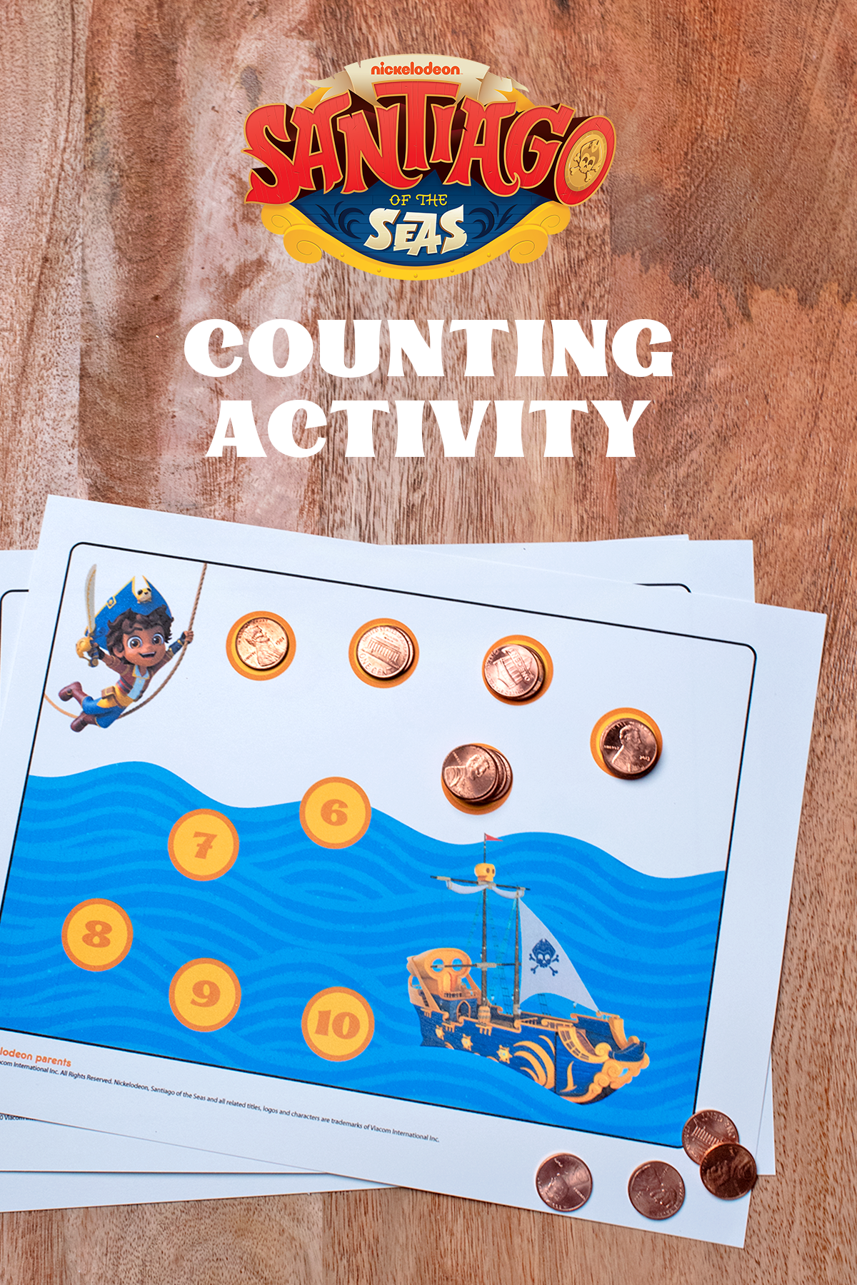 Santiago of the Seas Preschool Counting Activity