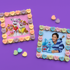 Make Candy Heart Picture Frames