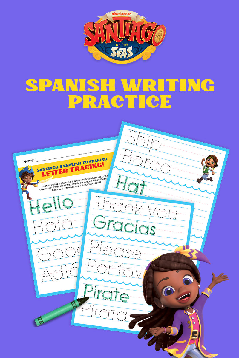 Spanish Writing Practice With Santiago  Nickelodeon Parents