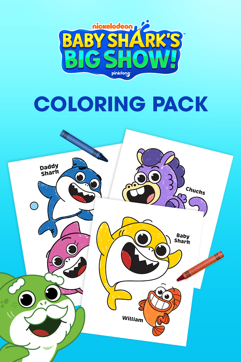 Baby Shark S Big Show Coloring Pack Nickelodeon Parents