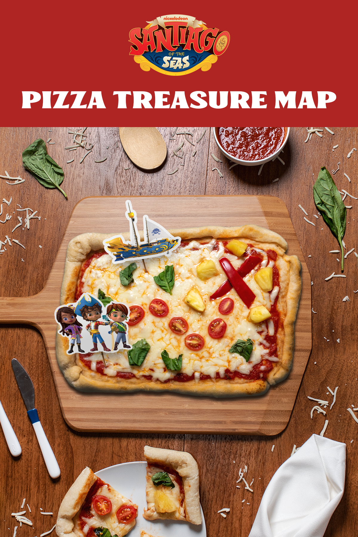 Santiago of the Seas Pizza Treasure Map 2x3