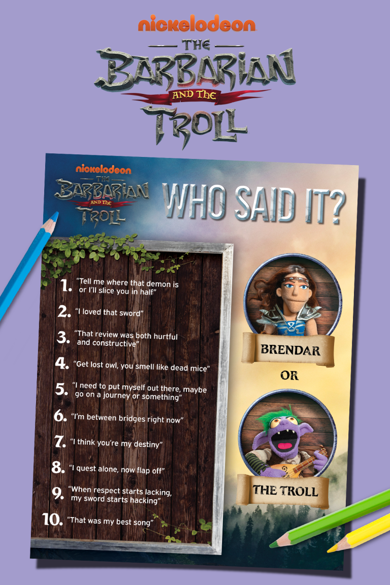 Who Said It: Brendar or the Troll? | Nickelodeon Parents