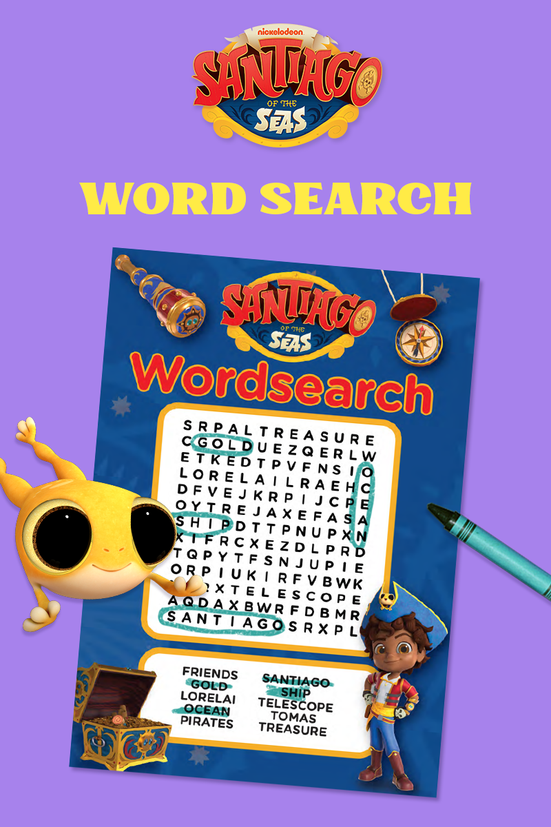 Santiago of the Seas Word Search 2x3