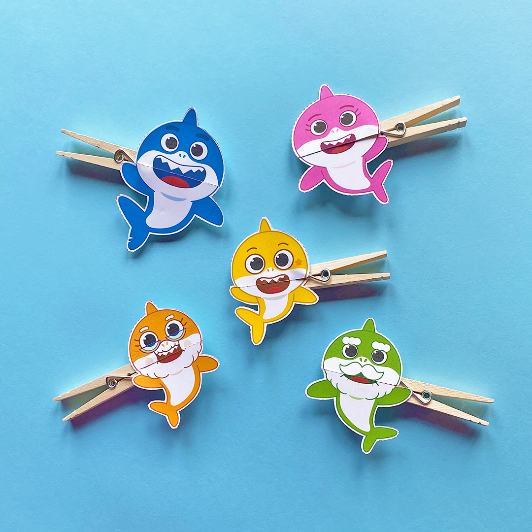 Printable Baby Shark Clothespin Puppets Nickelodeon Parents printable-baby-shark-clothespin-puppets-nickelodeon-parents