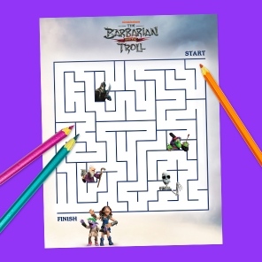 The Barbarian and The Troll Printable Maze