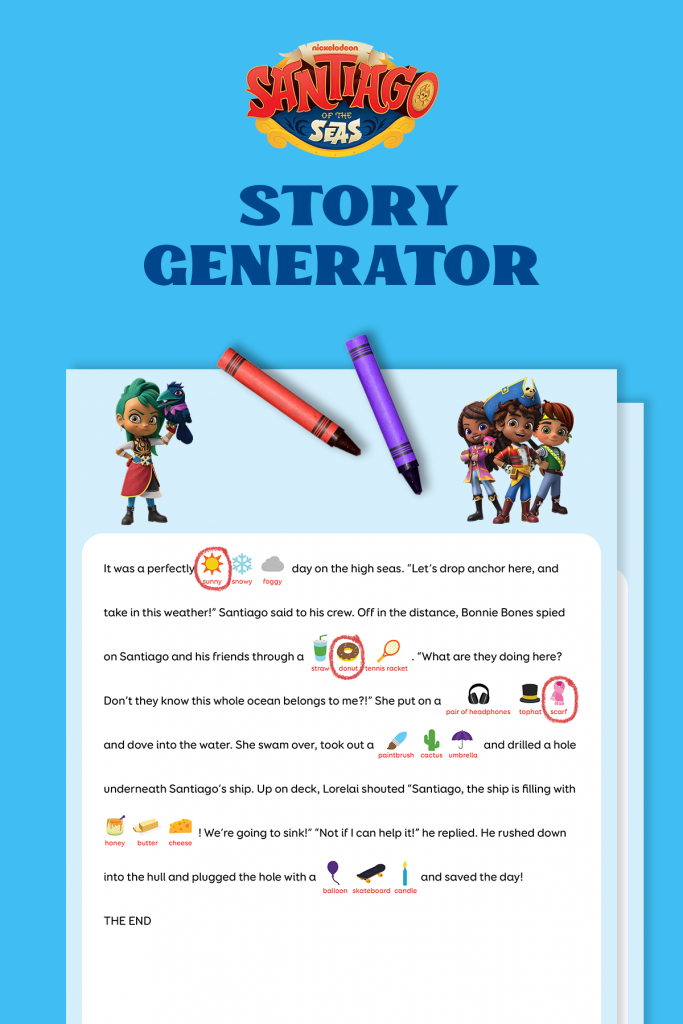 Santiago of the Seas Story Generator | Nickelodeon Parents