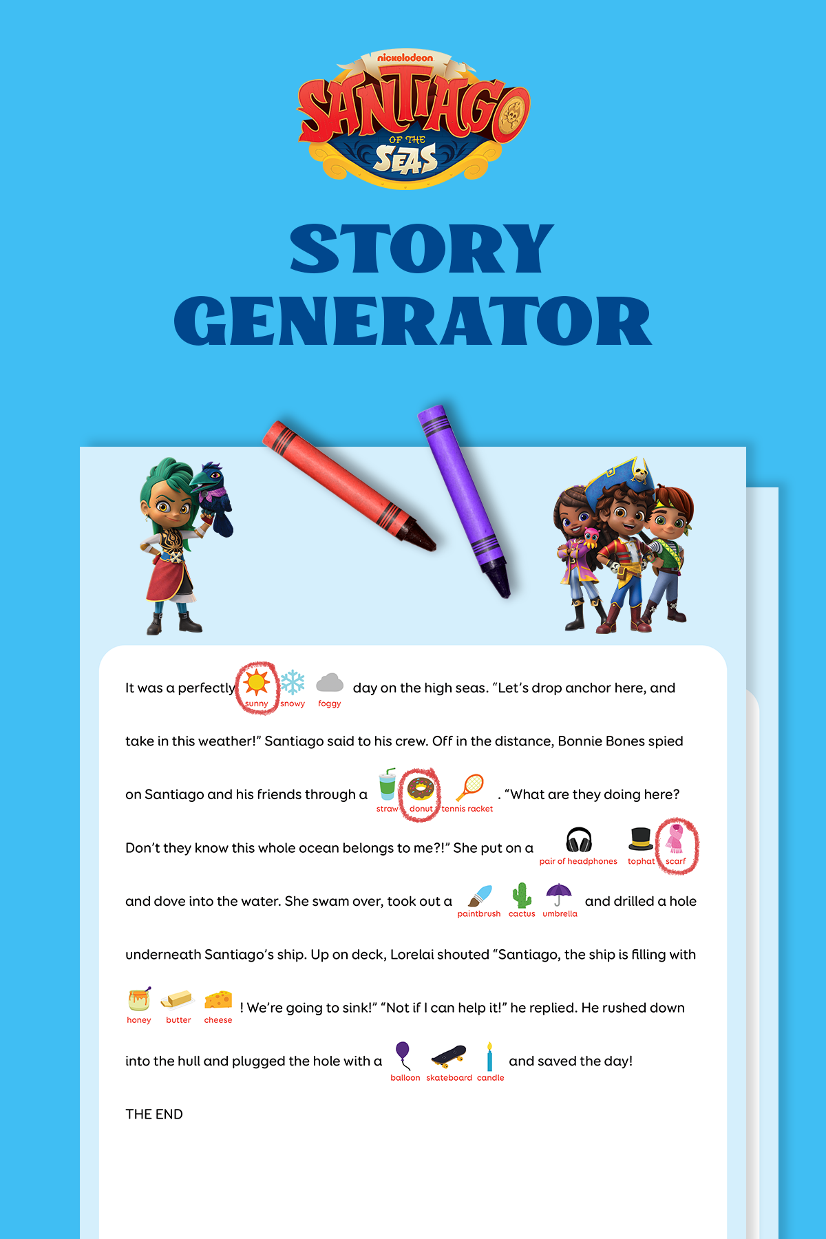 Santiago of the Seas Story Generator