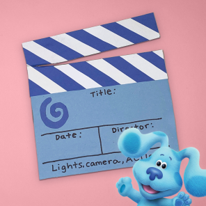 And… Action! Blue’s Movie Clapboard