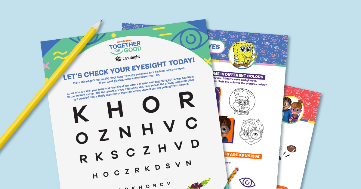 Nickelodeon Eye Health Worksheets Nickelodeon Parents