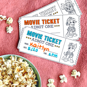 PAW Patrol: The Movie DIY Printable Ticket