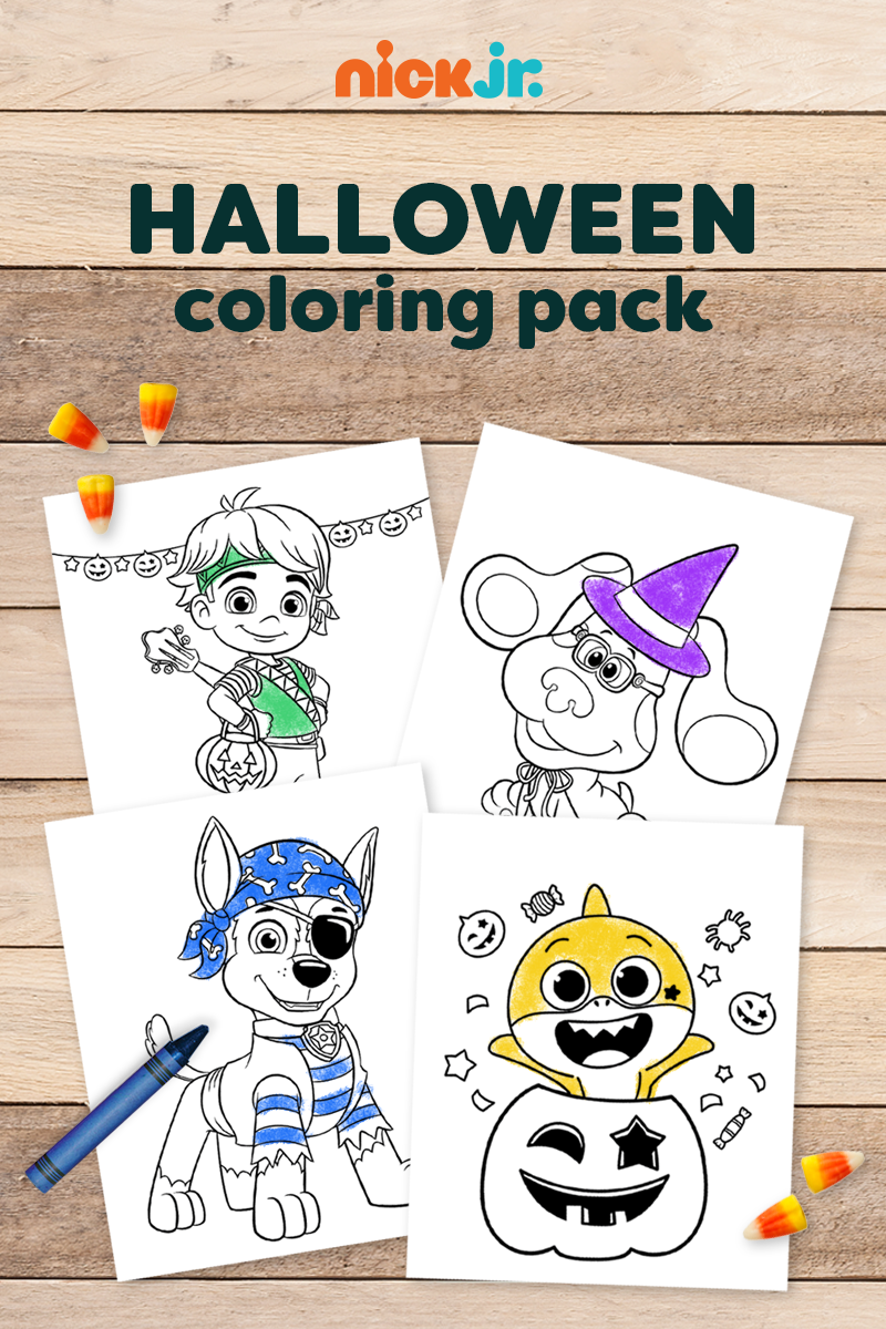 nick jr halloween coloring pages